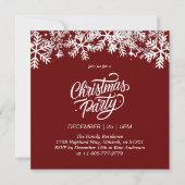 Invitation Red Joyeux Noël Party (Devant)