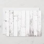 Invitation Red Joyeux Noël White Wood Holiday Photo (Dos)