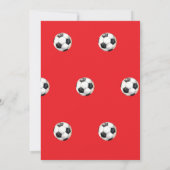 Invitation Red Kickin it Soccer Anniversaire (Dos)