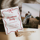 Invitation Red Knot Modern Christmas Party