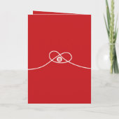 Invitation Red Knot Union Double Xi Mariage chinois bilingue (Dos)