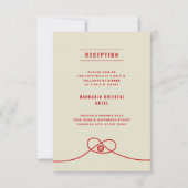 Invitation Red Knot Union Double Xi Réception de mariage chin (Devant)