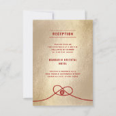 Invitation Red Knot Union Double Xi Réception de mariage chin (Devant)