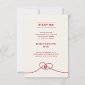 Invitation Red Knot Union Double Xi Réception de mariage chin (Devant)