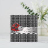 Invitation Red Ladybug Girls 7th Birthday Party (Debout devant)
