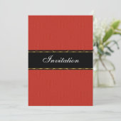 Invitation Red Lanterns Gold Black Anniversaire (Debout devant)