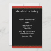 Invitation Red Lanterns Gold Black Anniversaire (Dos)