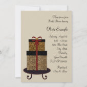 Invitation Red Leopard Cadeaux Leopard Fête des mariées (Dos)
