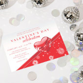 Invitation Red Love Heart Saint Valentin