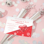 Invitation Red Love Heart Saint Valentin