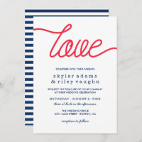 Red Love Preppy Mariage bleu