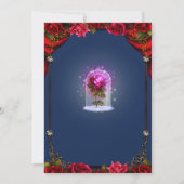 Invitation Red Magical Enchanted Rose rouge Beauté Sweet 16 (Dos)