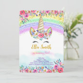 Invitation Red Magical Unicorn (Debout devant)