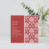 Invitation Red Mariage damassé (Debout devant)