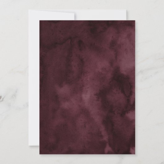 Invitation Red Marsala Citrouille Automne Fleur sauvage Anniv (Dos)