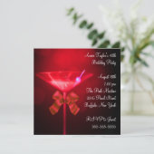 Invitation Red Martini femmes N'importe quel nombre Anniversa (Debout devant)