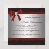 Invitation Red Masquerade Mascarade (Dos)