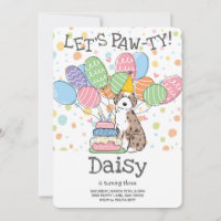 Red Merle Aussiedoodle Anniversaire Fête Invitatio