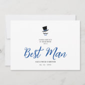 Invitation Red Minimalist Exquisite Gorgeous Script Best Man  (Devant)