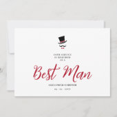 Invitation Red Minimalist Exquisite Gorgeous Script Groosman (Devant)
