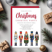 Invitation Red Nutcracker Christmas Cocktail Party