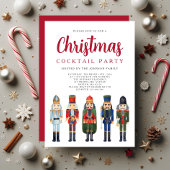 Invitation Red Nutcracker Christmas Cocktail Party