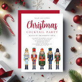 Invitation Red Nutcracker Christmas Cocktail Party