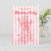 Invitation Red Nutcracker Christmas Party (Debout devant)