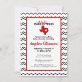 Invitation Red Oh Baby ! Chevron Fabriqué au Texas Douche (Devant)