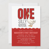 Invitation Red One Silly Goose 1er anniversaire (Devant)