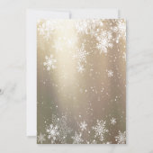 Invitation Red Orament Ball Bow Snowflakes Compagnie de Noël (Dos)