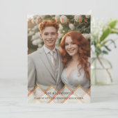 Invitation Red Orange Overlay Transparency Shapes Photo Grads (Debout devant)
