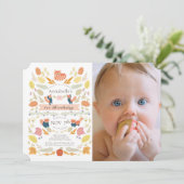 Invitation Red Panda Autumn Folio Photo 1er anniversaire (Debout devant)