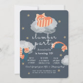 Invitation Red Pandas Étoiles & Nuages Fête du bois d'oeuvre  (Devant)