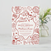 Invitation Red Pasta Thats Amore Italian Bridal Shower (Debout devant)