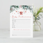 Invitation Red Père Noël Baby Christmas Baby Prediction Jeu (Debout devant)