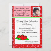 Invitation Red Pink aux fraises (Dos)