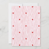 Invitation Red Pink Coquette Hand Drawn Galentine's Party  (Dos)