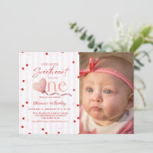 Invitation Red Pink Heart Valentine's Day Sweetheart Birthday (Debout devant)