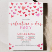 Invitation Red Pink Hearts Saint-Valentin