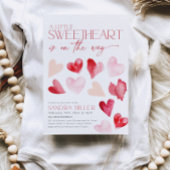 Invitation Red Pink Valentine Hearts Baby shower amoureux