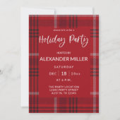 Invitation Red Plaid Flannel Fête (Devant)