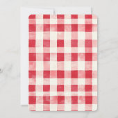 Invitation Red Plaid Stripes 10th Birthday (Dos)