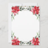 Invitation Red Poinsettia Holly Noël Brunch (Dos)