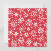 Invitation Red Poinsettia Noël Fête Cocktail (Dos)