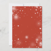 Invitation Red Poinsettias À feuillage persistant Branches Ma (Dos)