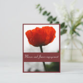 Invitation Red Poppy Matte 4,25 po x 5,5 po (Debout devant)