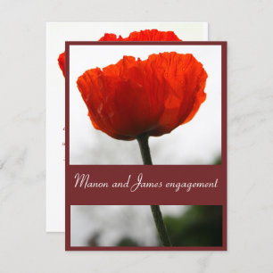 Invitation Red Poppy Matte 4,25 po x 5,5 po