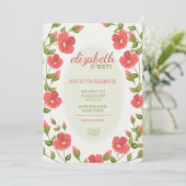 Invitation Red Posies (Debout devant)