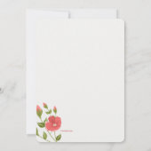 Invitation Red Posies (Dos)